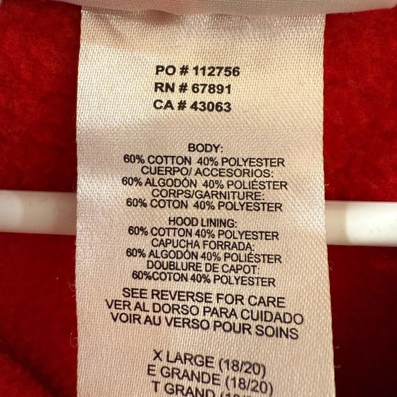 Genuine Merchandise Red and Blue Youth Hoodie - Picture 3 of 7